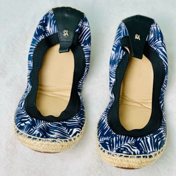Yosi Samra Lara Espadrille Foldable Ballet Flats Size 8